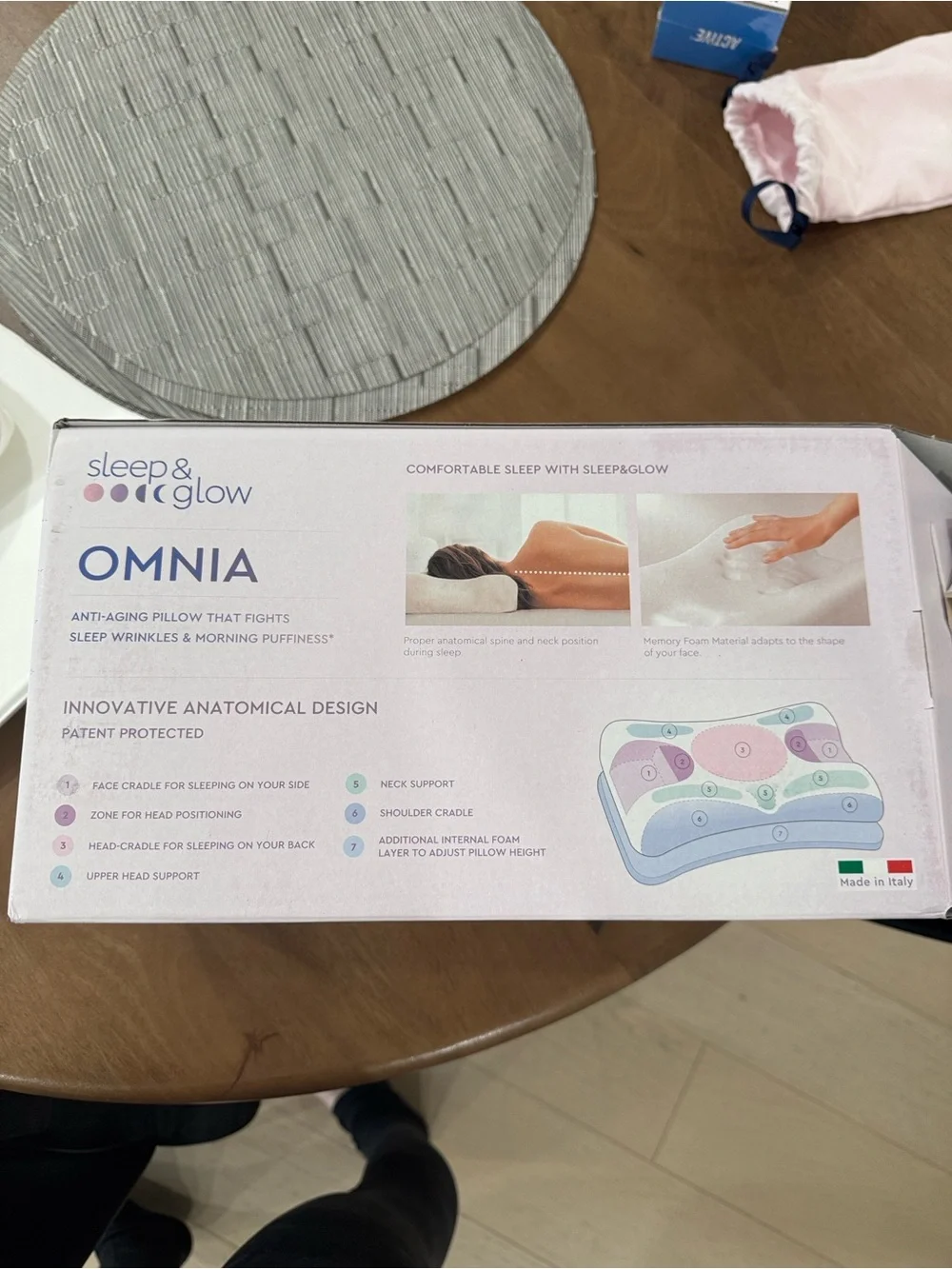 Sleep and Glow Anti Wrinkle Pillow + Pillow Case